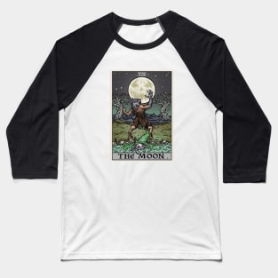 The Moon Halloween Tarot Card Werewolf Jack O Lantern Crab Baseball T-Shirt